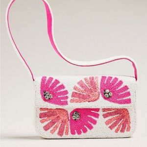 Anthropologie Fiona Beaded Shoulder Bag